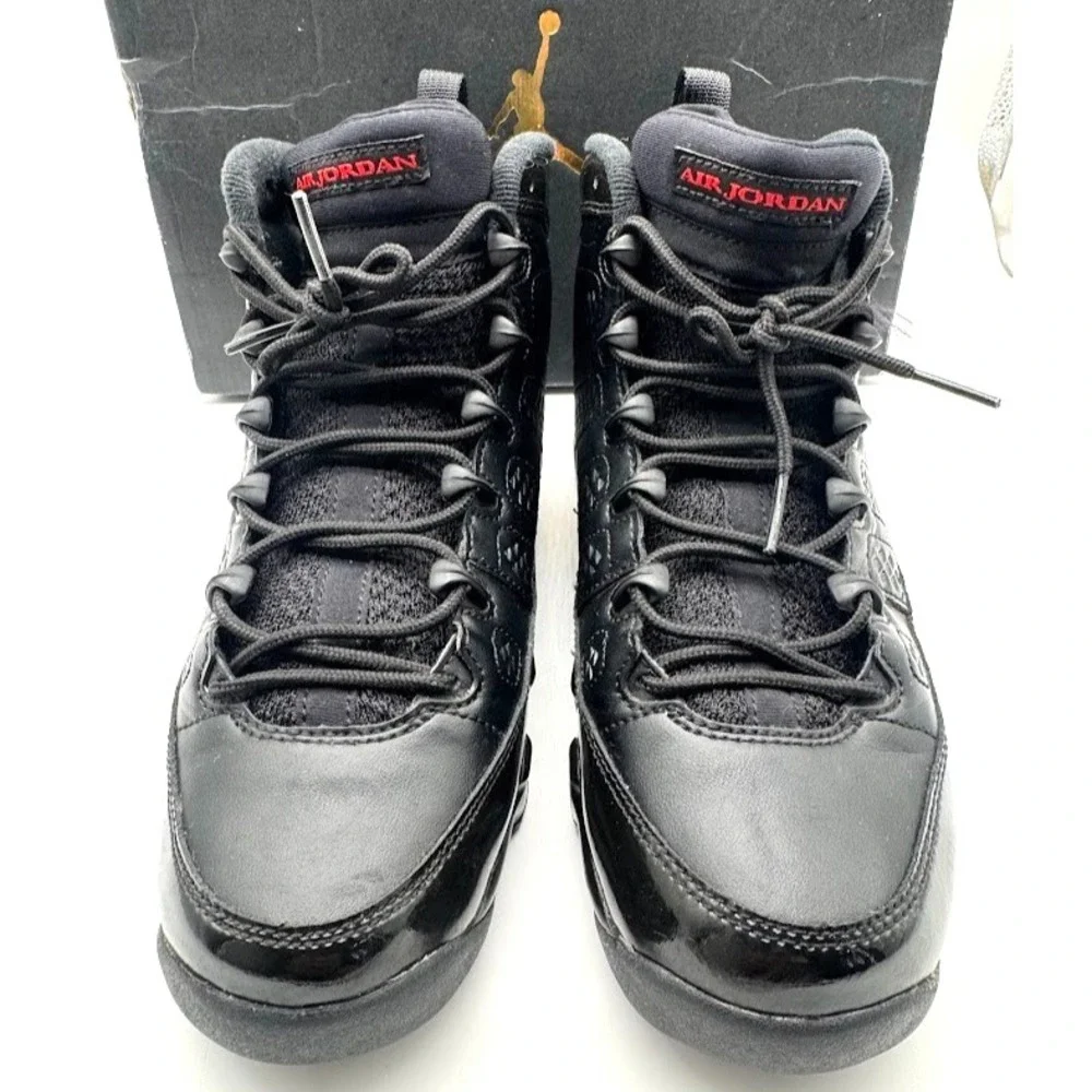 Nike Air Jordan 9 Retro BG Black Red 302359-014 Youth US 7Y EU 40 w/ Box